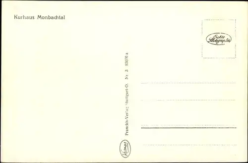 Ak Bad Liebenzell, Kurhaus Monbachtal