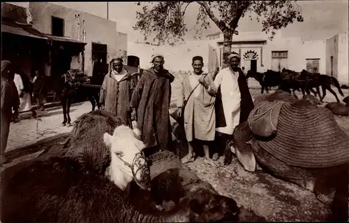 Ak Bizerte Tunesien, Marché au Charbon, Kamele