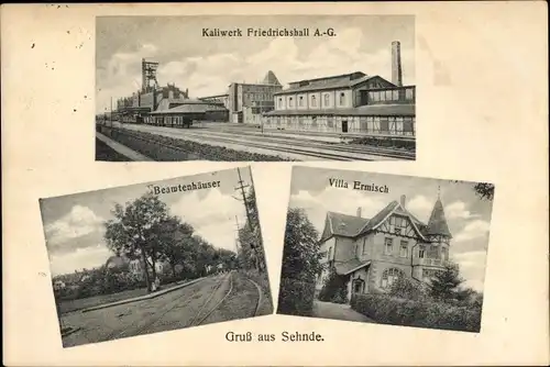 Ak Sehnde in Niedersachsen, Kaliwerk Friedrichshall AG, Villa Ermisch, Beamtenhäuser