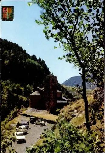Ak Canillo Andorra, Église roman de Saint Jean de Casellas