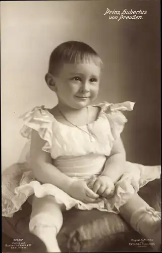 Ak Prinz Hubertus von Preußen, Kinderportrait, Liersch 3437