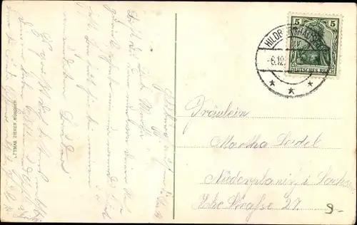 Ak Hildburghausen in Thüringen, Kriegerdenkmal und Bismarckstraße