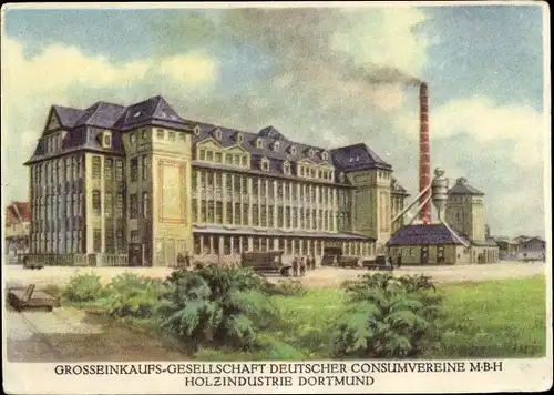 Künstler Ak Dortmund, Großeinkaufs GmbH, Holzindustrie