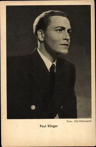 Ak Schauspieler Paul Klinger, Portrait