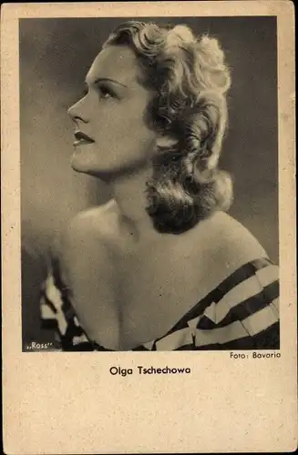 Ak Schauspielerin Olga Tschechowa, Portrait, Ross Verlag