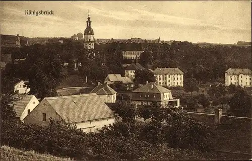 Ak Königsbrück in der Oberlausitz, Panorama vom Ort