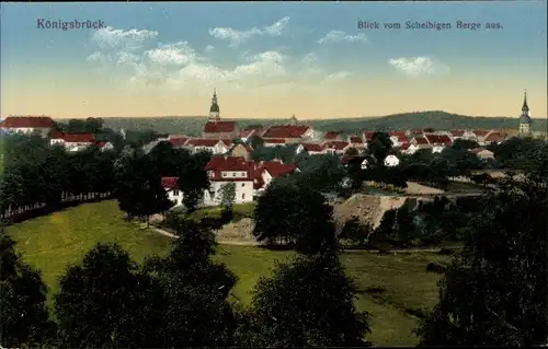 Ak Königsbrück in der Oberlausitz, Ortsansicht