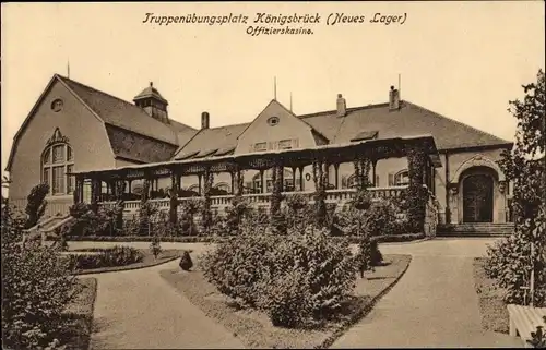 Ak Königsbrück in der Oberlausitz, Truppenübungsplatz, Offizierskasino