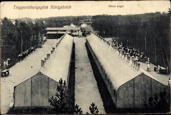 Ak Königsbrück in der Oberlausitz, Truppenübungsplatz, Neues Lager