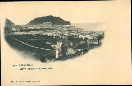 Ak San Sebastian Baskenland, Vista desde Concorronea