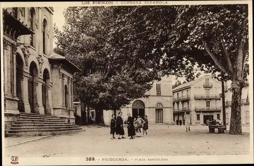 Ak Puigcerda Katalonien, Plaza Barcelona