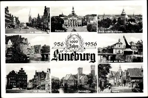 Ak Lüneburg in Niedersachsen, Rathaus, Ratsmühle, Am Sande
