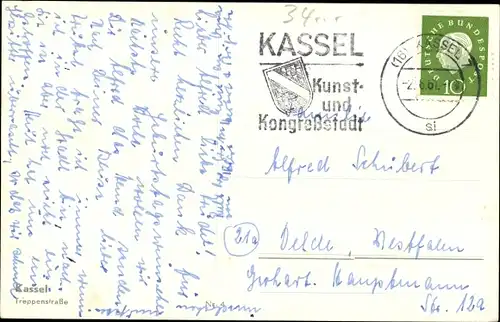 Ak Kassel in Hessen, Treppenstraße, Hochhaus