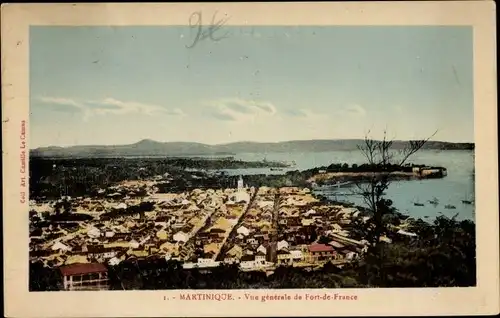 Ak Fort de France Martinique, Totalansicht der Stadt