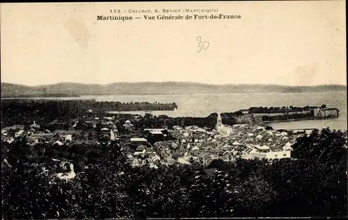 Ak Fort de France Martinique, Totalansicht der Stadt