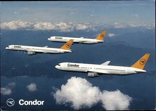 Ak Deutsches Passagierflugzeug, Condor, Boeing 767, B 757
