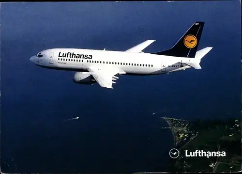 Ak Deutsches Passagierflugzeug, Lufthansa, Boeing 737-300
