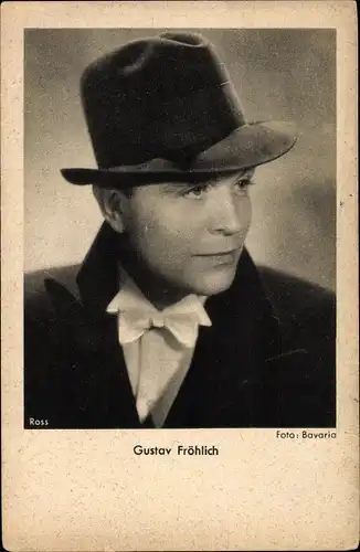 Ak Schauspieler Gustav Fröhlich, Portrait, Ross Verlag