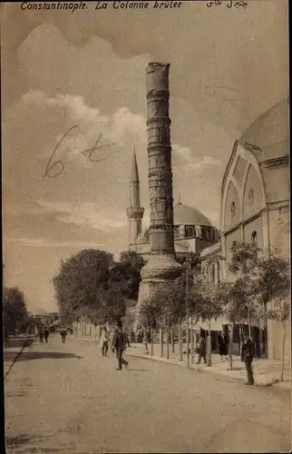 Ak Konstantinopel Istanbul Türkei, La Colonne brûlee