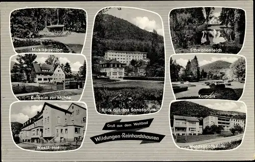 Ak Reinhardshausen Bad Wildungen in Nordhessen, Sanatorium, Kurheim zur Mühle