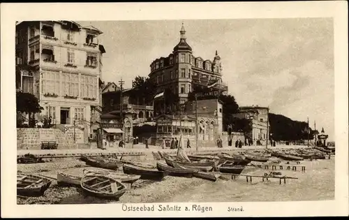 Ak Sassnitz auf der Insel Rügen, Strand