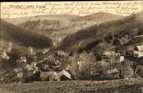 Ak Kipsdorf Altenberg im Erzgebirge, Teilansicht