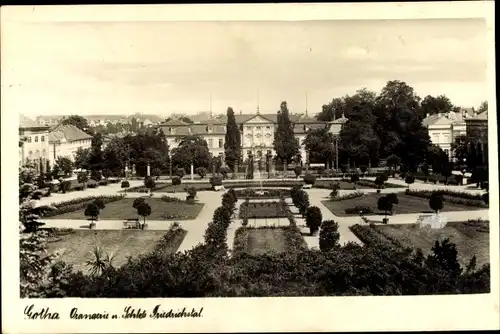 Ak Gotha im Thüringer Becken, Orangerie u. Schloss Friedrichstal