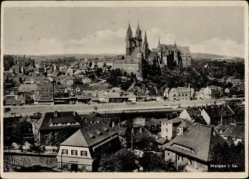 Ak Meißen in Sachsen, Totalansicht von der Stadt