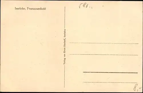 Ak Iserlohn im Märkischen Kreis, Franzosenhohl, Blick auf die Ortschaft, Waldlandschaft