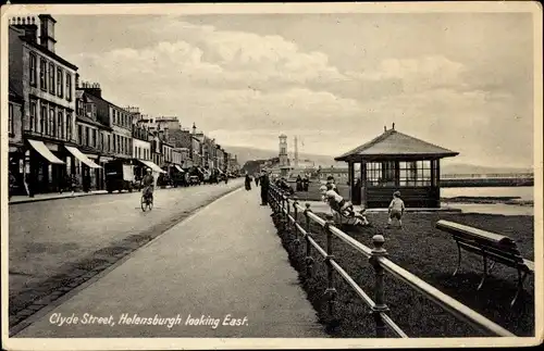 Ak Helensburgh Schottland, Clyde Street looking east