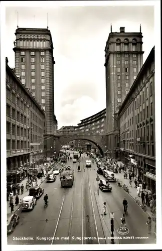 Ak Stockholm Schweden, Kungsgatan med Kungstornen