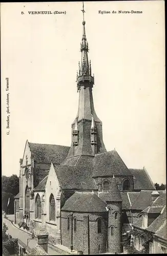 Ak Verneuil Eure, Eglise de Notre Dame