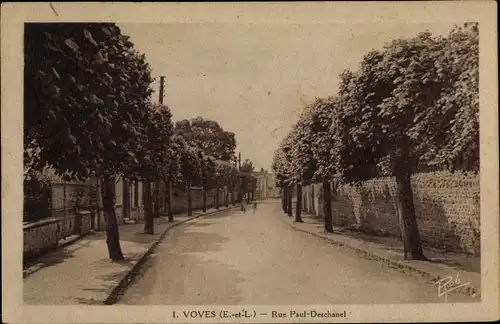 Ak Voves Eure et Loir, Rue Paul Deschanel