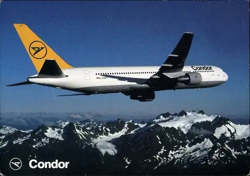 Ak Deutsches Passagierflugzeug, Condor, Boeing 767, D ABUY