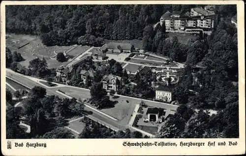 Ak Bad Harzburg in Niedersachsen, Schwebebahn Talstation, Harzburger Hof, Bad