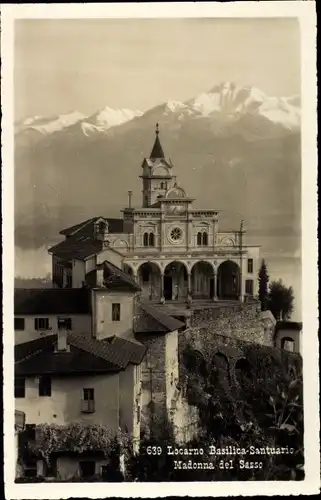 Ak Locarno Kt. Tessin Schweiz, Basilica, Santuario Madonna del Sasso