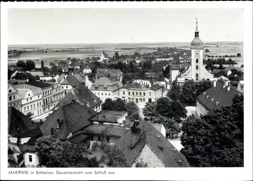 Ak Javorník Jauernig Schlesien, Gesamtansicht vom Schloss aus