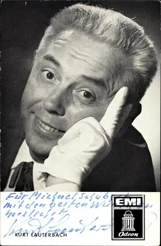 Ak Sänger Kurt Lauterbach, Portrait, EMI Odeon Schallplatten