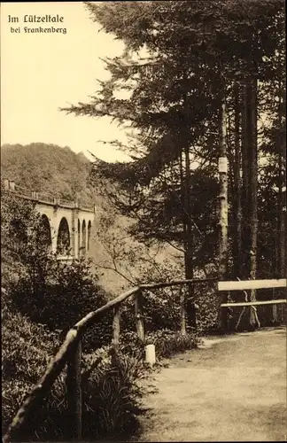 Ak Bei Frankenberg an der Zschopau Sachsen, Lützeltal, Viadukt