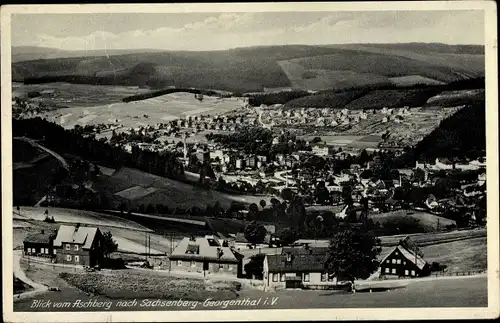 Ak Sachsenberg Georgenthal Klingenthal im Vogtland, Blick vom Aschberg