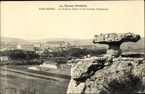Ak Saint Mihiel Meuse, La Table du Diable, Casernes d'Infanterie