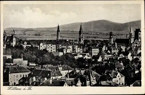 Ak Zittau in der Oberlausitz, Panorama vom Ort