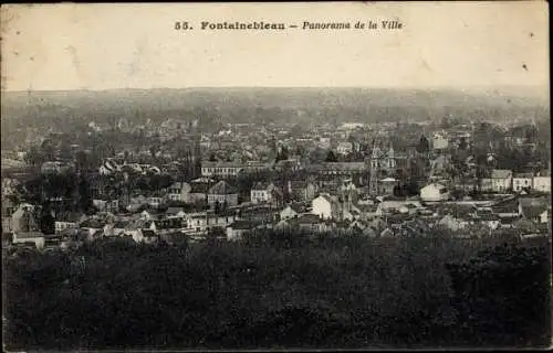 Ak Fontainebleau Seine et Marne, Panorama