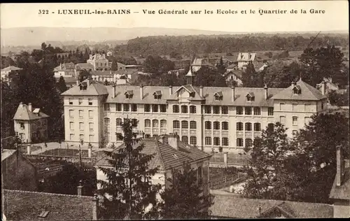 Ak Luxeuil les Bains Haute Saône, Ecoles, Quartier de la Gare