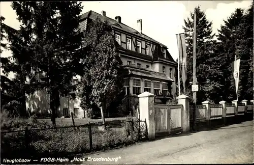 Ak Neuglobsow Stechlin Brandenburg, FDGB Heim Haus Brandenburg