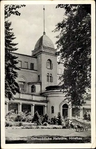 Ak Birkenwerder in Brandenburg, Orthopädische Heilstätte, Mittelbau