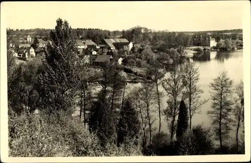 Ak Dorf Zechlin Rheinsberg, Panorama vom Ort