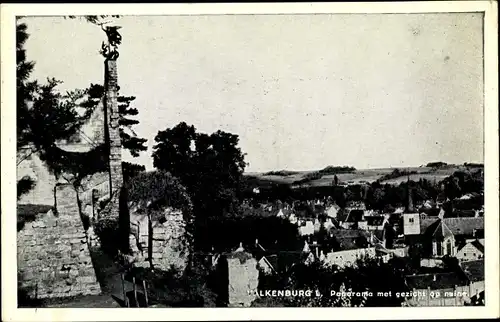 Ak Valkenburg Limburg, Panorama met gezicht op ruine