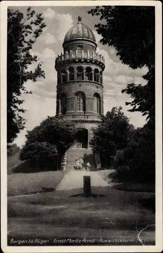 Ak Bergen auf der Insel Rügen, Ernst Moritz Arndt Aussichtsturm