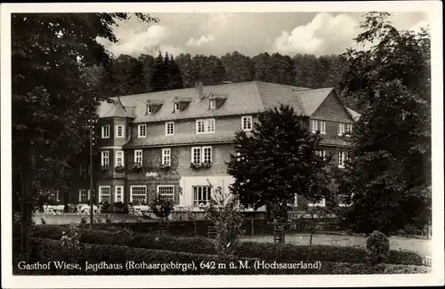 Ak Jagdhaus Schmallenberg Nordrhein Westfalen, Gasthof Wiese